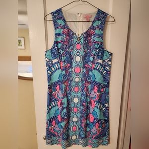 Lilly Pulitzer, half zip shift dress. Sz 8.